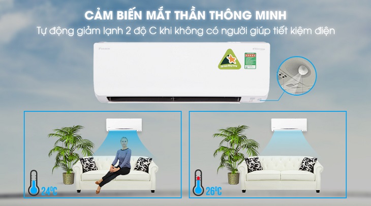 Điều H&ograve;a Treo Tường Daikin Inverter 1 Chiều 8.500 BTU (FTKC25UAVMV/RKC25UAVMV) hiện đại