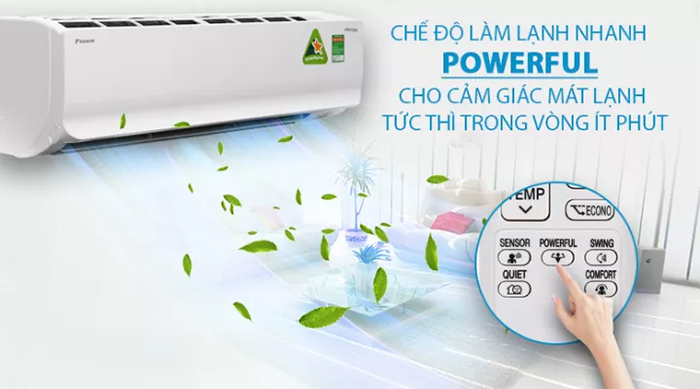 Điều H&ograve;a Treo Tường Daikin Inverter 1 Chiều 8.500 BTU (FTKC25UAVMV/RKC25UAVMV)